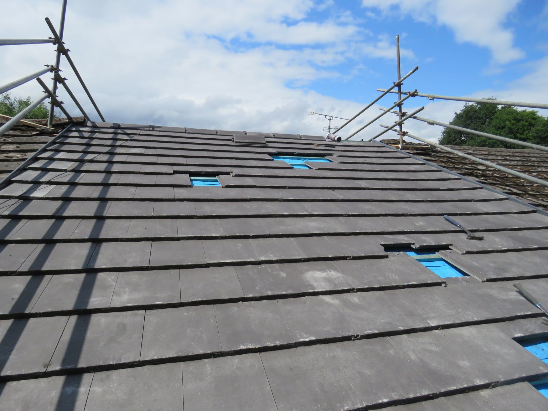Natural slate roof repair in Torpoint