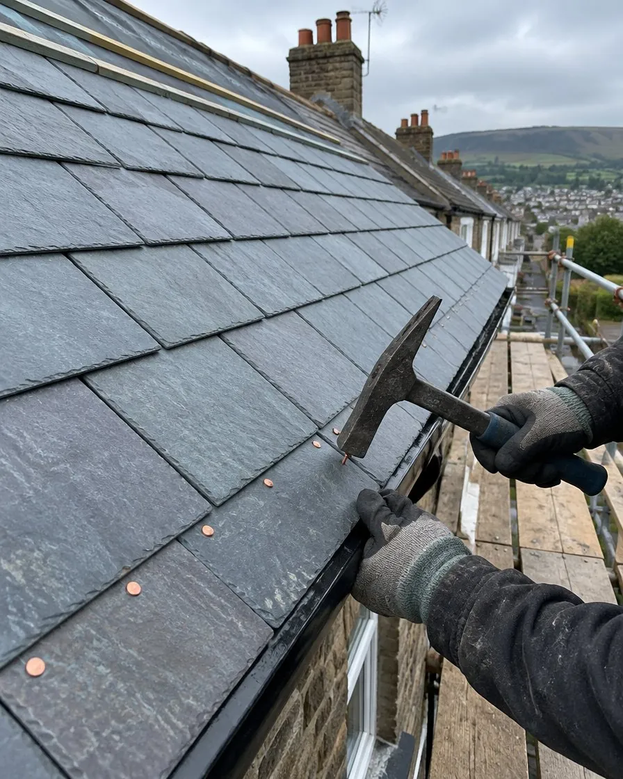 Slate roofing in Torpoint